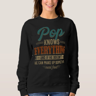 Sweatshirt Mens Pop Connaît Tout Grand-Père 60e Pour Père