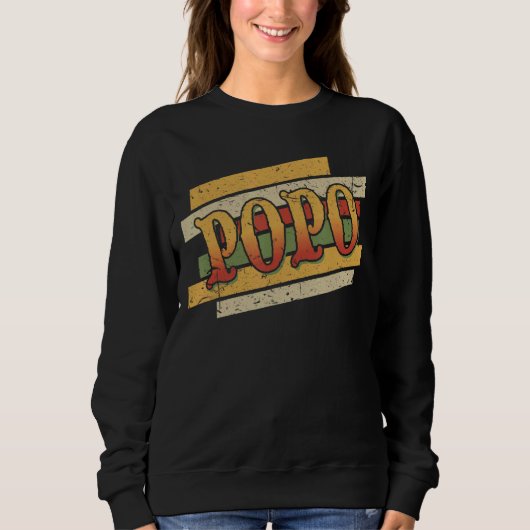 Sweatshirt Mens Popo Retro Vintage Stepdad Stepfather (Devant)