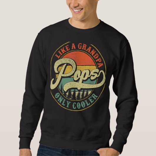 Sweatshirt Mens Pops Comme Grand-Père Uniquement Glacière Vin (Devant)