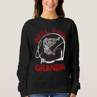 Sweatshirt Mens Reel Cool Grandpa Grandfather Fishing Grandda