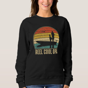 Sweatshirt Mens Reel Cool Opa Pêche Poisson Vintage