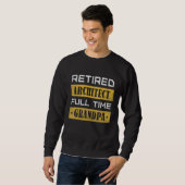 Sweatshirt Mens Retired Architect Full Time Grandpa Retiremen (Devant entier)