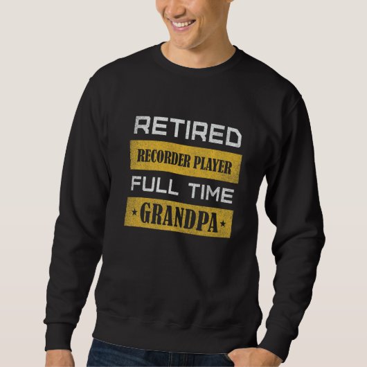 Sweatshirt Mens Retired Athletic Trainer Full Time Grandpa (Devant)