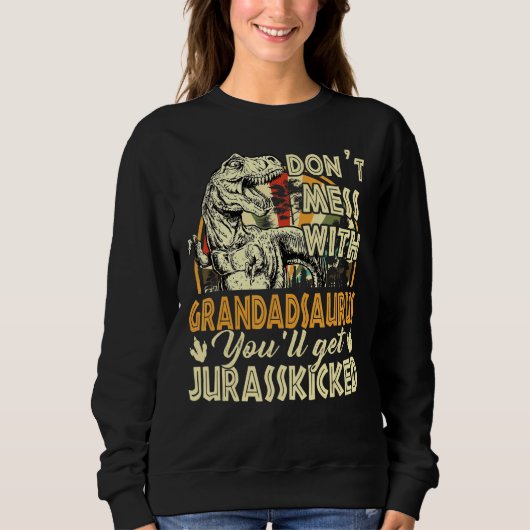 Sweatshirt Mens Retro Grand Rex Saurus Fête des pères Noël (Devant)