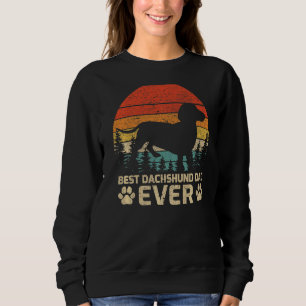 Sweatshirt Mens Retro Vintage Best Dachshund Papa Ever Père