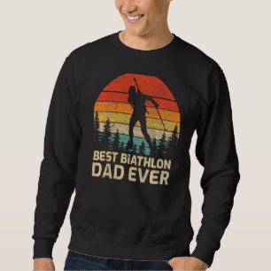 Sweatshirt Mens Retro Vintage meilleur biathlon Papa Jamais P