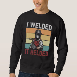 Sweatshirt Mens Retro Welder Hood Souder Souder Steelworker W