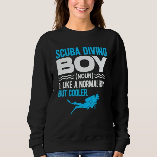 Sweatshirt Mens Scuba Boy Noun Definition Diver Scuba Diving  (Devant)