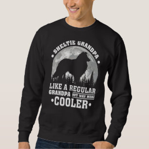 Sweatshirt Mens Shelty Grand-pa Moon Vintage Shelton Chien Gr