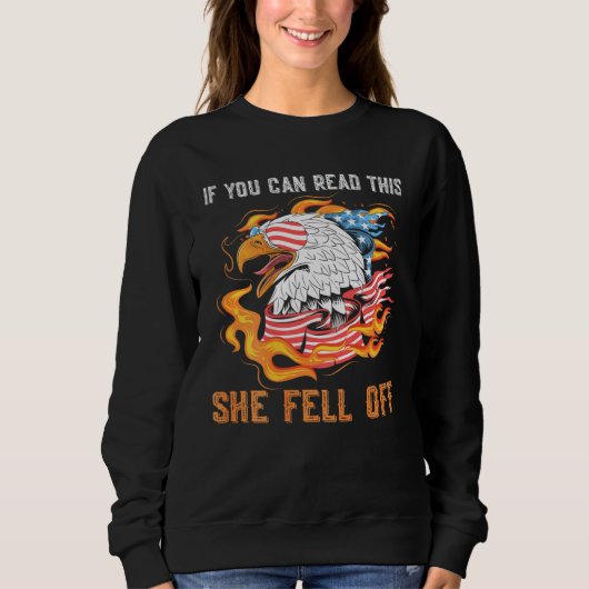 Sweatshirt Mens Si Vous Pouvez Lire Cela Elle Est Tombé De Pa (Devant)