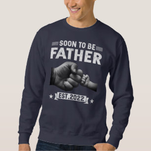 Sweatshirt Mens Soon To Be Father Est 2022 Retro First Dad
