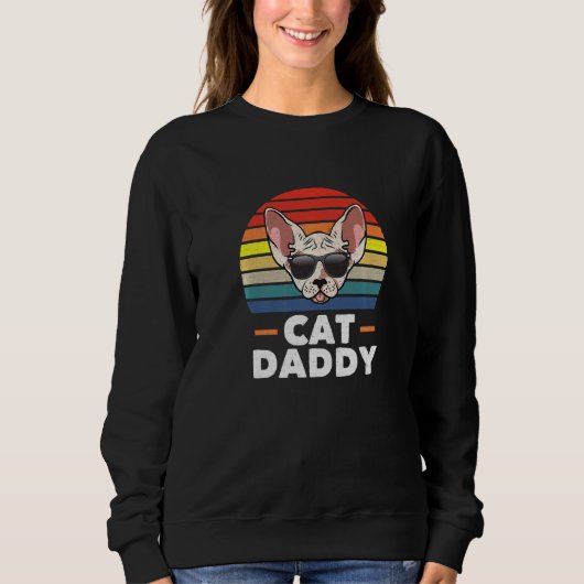Sweatshirt Mens Sphynx Chat Chat Papa Chat Papa (Devant)