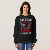 Sweatshirt Mens Stepdad Vous êtes presque comme moi drapeau a (Devant entier)