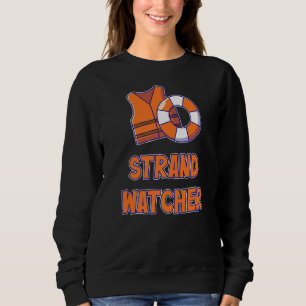 Sweatshirt Mens Strand Watcher Lifeguard Seashore Marine Pol