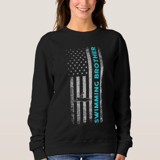 Sweatshirt Mens Swimming Brother (Devant)