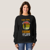 Sweatshirt Mens This Papa doesn't always go fishing Fishing (Devant entier)
