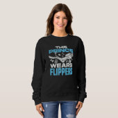 Sweatshirt Mens This Prince Wears Flippers Diver Scuba Diver  (Devant entier)