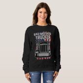 Sweatshirt Mens Trucker Mauvais Mère Trucker Big Rig Sem (Devant entier)