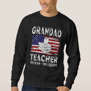 Sweatshirt Mens Usa American Flag Grand Enseignant L'Homme L'