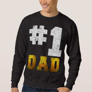 Sweatshirt Mens Vintage 1 Papa Numéro Un Volleyball Papa Faun