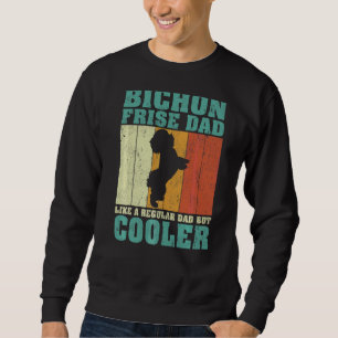 Sweatshirt Mens Vintage Bichon Frise Papa Comme Un Papa Régul