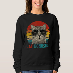 Sweatshirt Mens Vintage Chat Bonus Papa Meilleur Chat Papa Ja