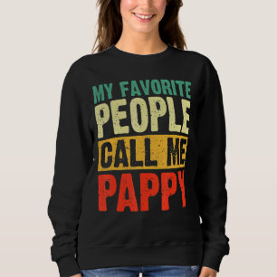 Sweatshirt Mens Vintage Mes Gens Favoris M'Appelent Pappy Fat
