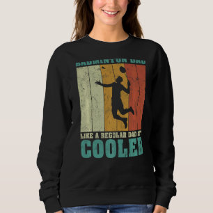 Sweatshirt Mens Vintage Retro Badminton Papa Comme Un Da Régu