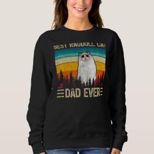 Sweatshirt Mens Vintage Retro Meilleur Ragdoll Chat Papa Jama