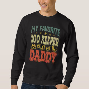 Sweatshirt Mens Vintage Rétro Mon gardien de zoo favori m'app