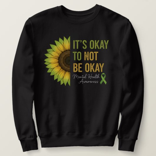 Sweatshirt Mental Health Awareness Sunflower (Design devant)