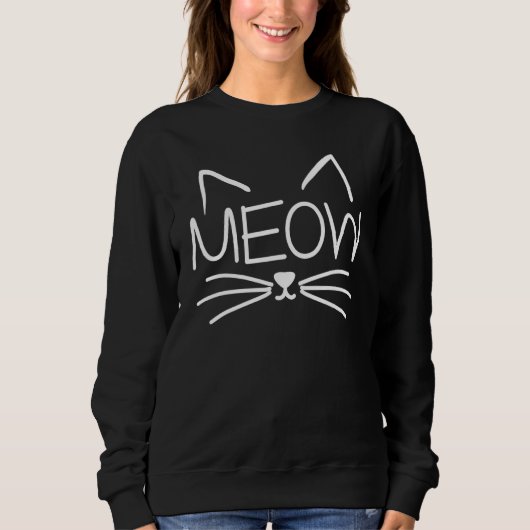 Sweatshirt Meow Chat Humour Kitten Pride (Devant)