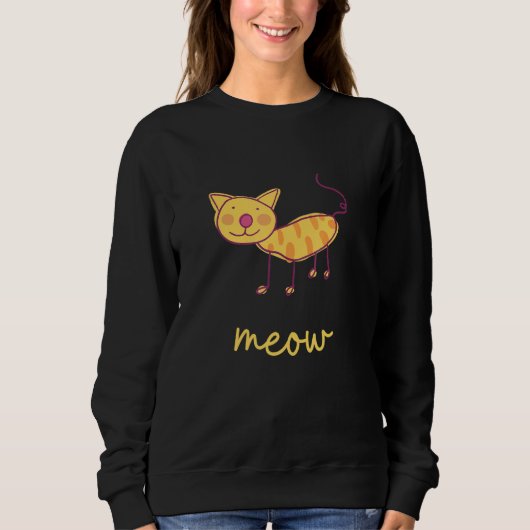 Sweatshirt Meow - Chats Meow Chat Motif (Devant)