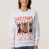 Sweatshirt Meow Halloween Chat Noir Animaux De Compagnie Shic (Devant)