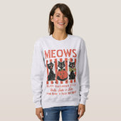 Sweatshirt Meow Halloween Chat Noir Animaux De Compagnie Shic (Devant entier)