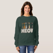 Sweatshirt Meow Peeking Cats - Funny Cat Lover Humor Graphic (Devant entier)