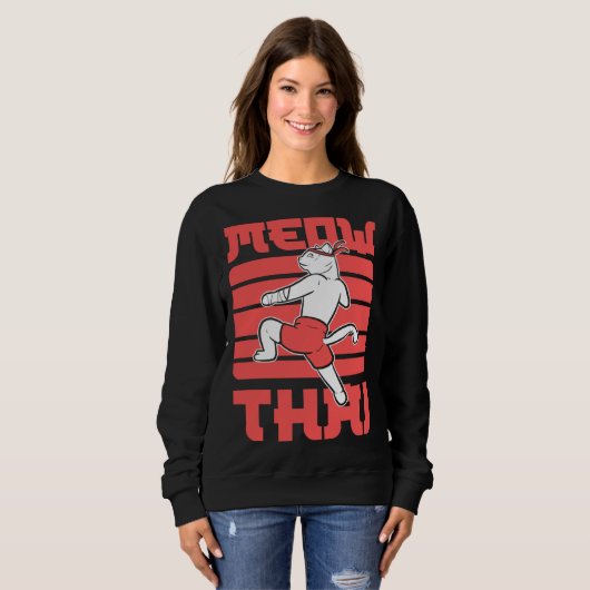 Sweatshirt Meow Thai Muay Thai Fighter (Devant entier)