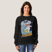 Sweatshirt Meowabunga Chat Cool En Lunettes Cowabunga Surfs U (Devant entier)