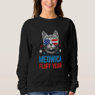 Sweatshirt Meowica Fluff Ouais Patriotique Américain Chat 4èm