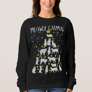 Sweatshirt Meowo Catmas Cat Tree mignonne Animal Kitten Noël