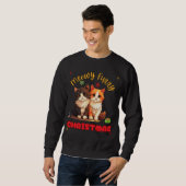 Sweatshirt Meowry Furry Chat Noël Pet Lover (Devant entier)