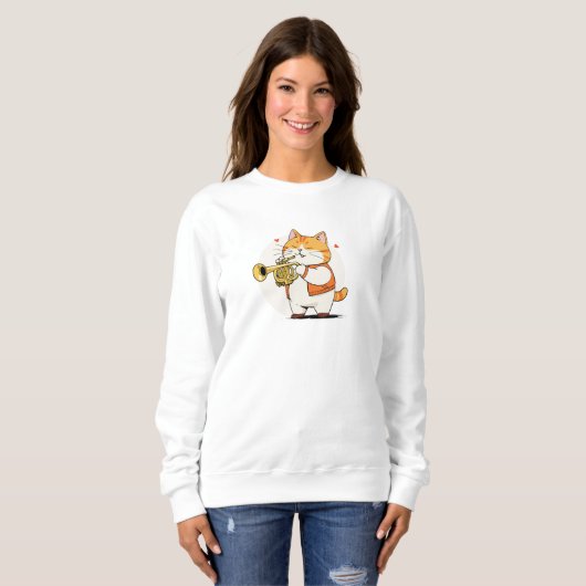 Sweatshirt Meows et mélodies (Devant entier)
