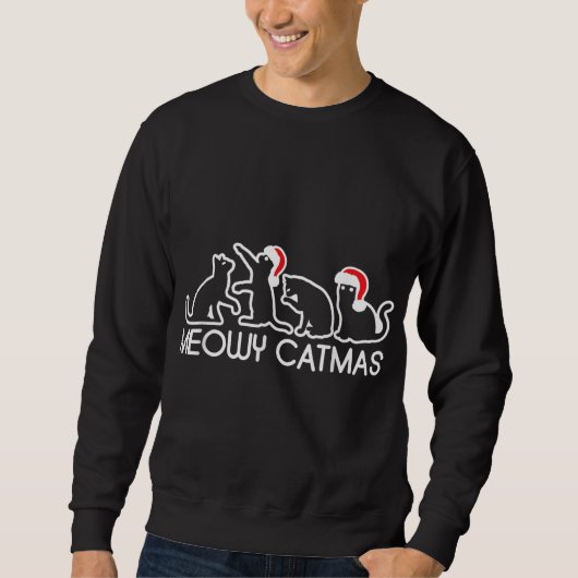 Sweatshirt Meowy Catmas Amoureux des chats (Devant)