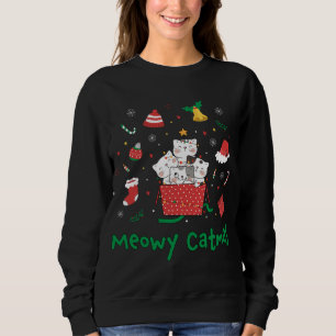 Sweatshirt Meowy Catmas Joli Noël Amoureux des chats Kitties 