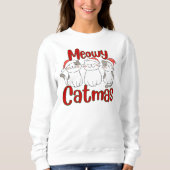 Sweatshirt Meowy Catmas, Joyeux chats de Noël (Devant)