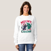 Sweatshirt Meowy Christmas - Funny Cat Lovers (Devant entier)