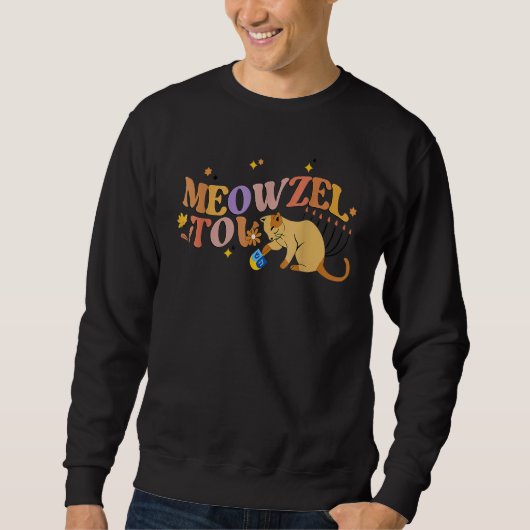 Sweatshirt Meowzel Tov Chanukah Jewish Cat Hanukkah (Devant)