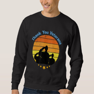 Sweatshirt Merci aux vétérans pour les hommes femmes fille ga
