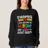 Sweatshirt Merci De M'Aider À Grandir Et À Apprendre Professe (Devant)