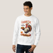 Sweatshirt Merci et affamé ! (Devant entier)